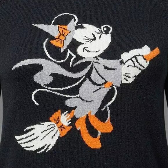 ❤️NWT VINTAGE TORRID DISNEY SWEATER - MICKEY MINNIE MOUSE - HALLOWEEN RAGLAN - Picture 2 of 11